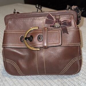 Little Brown  Coach Bag